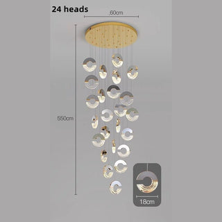 Хрустальная люстра в форме буквы C: элегантный осветительный прибор