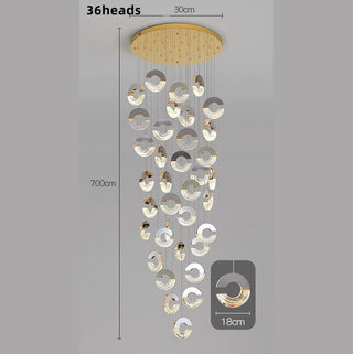 Хрустальная люстра в форме буквы C: элегантный осветительный прибор