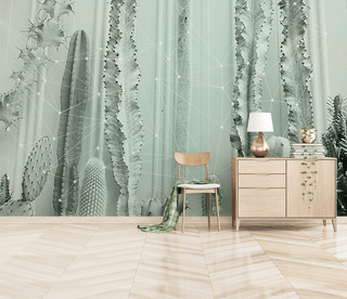 Cactus Wallpaper Murals: Transform Your Space-Flower & Leaf Wallpaper