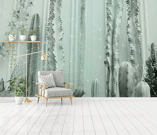Cactus Wallpaper Murals: Transform Your Space-Flower & Leaf Wallpaper