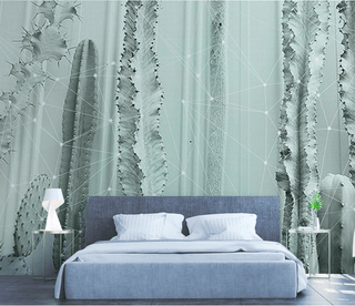 Cactus Wallpaper Murals: Transform Your Space-Flower & Leaf Wallpaper