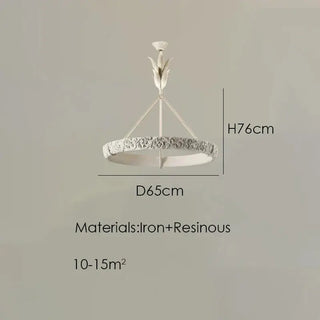 Calderone Resin Ring Ceiling Chandelier – Semi-Flush Mount Iron Resin Light