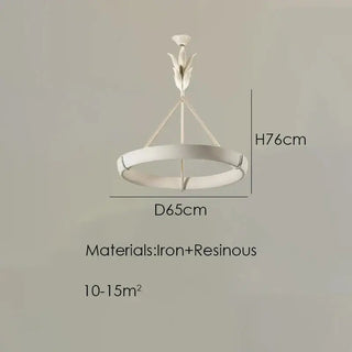 Calderone Resin Ring Ceiling Chandelier – Semi-Flush Mount Iron Resin Light