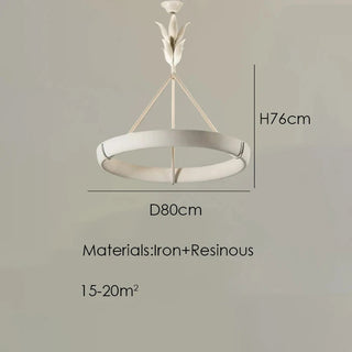 Calderone Resin Ring Ceiling Chandelier – Semi-Flush Mount Iron Resin Light