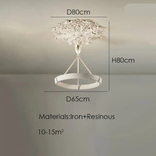 Calderone Resin Ring Ceiling Chandelier – Semi-Flush Mount Iron Resin Light