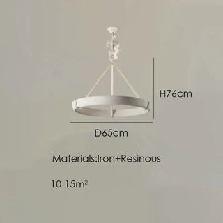 Calderone Resin Ring Ceiling Chandelier – Semi-Flush Mount Iron Resin Light