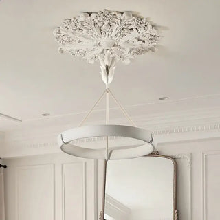 Calderone Resin Ring Ceiling Chandelier – Semi-Flush Mount Iron Resin Light