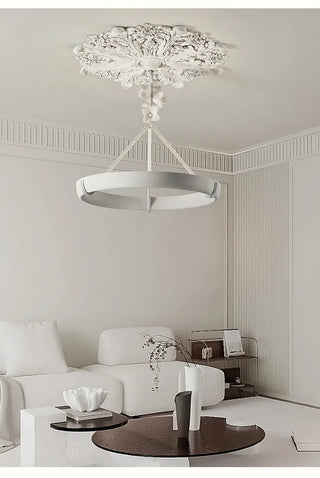 Calderone Resin Ring Ceiling Chandelier – Semi-Flush Mount Iron Resin Light