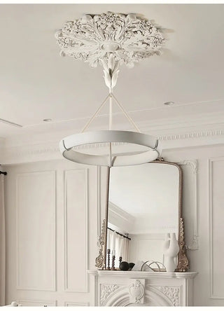 Calderone Resin Ring Ceiling Chandelier – Semi-Flush Mount Iron Resin Light