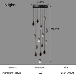 Capsule Design Chandelier-Staircase Chandeliers