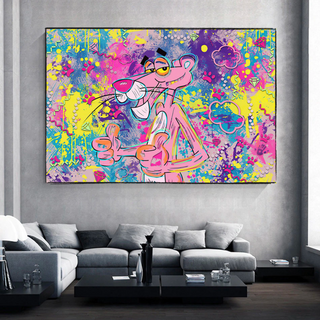 Captivating Cartoon Art - Pink Panther Poster-Pink Panther Art