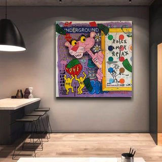 Captivating Pink Panther - Artful Wall Decor-Pink Panther Art