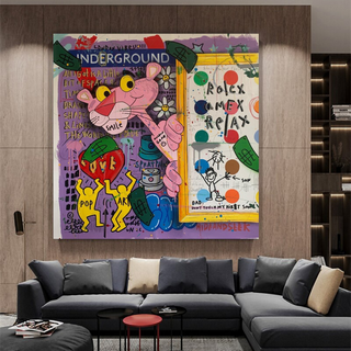 Captivating Pink Panther - Artful Wall Decor-Pink Panther Art