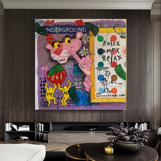 Captivating Pink Panther - Artful Wall Decor-Pink Panther Art