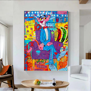 Captivating Pink Panther - Modern Wall Decor-Pink Panther Art