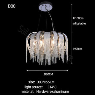 Chain Chandelier: Elegant Lighting Fixture for Modern Spaces-Chandeliers