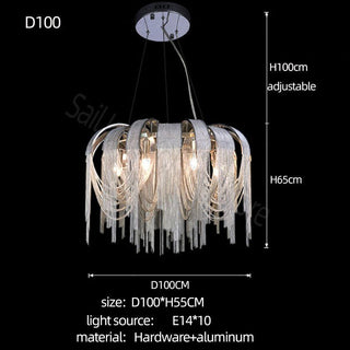 Chain Chandelier: Elegant Lighting Fixture for Modern Spaces-Chandeliers