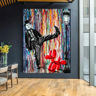 Charlie Chaplin Canvas Wall Art-Wall Posters
