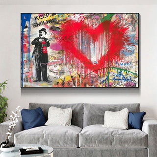 Charlie Chaplin Wall Art Canvas Painting Poster-Wall Posters