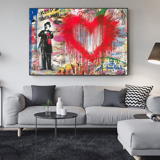 Charlie Chaplin Wall Art Canvas Painting Poster-Wall Posters