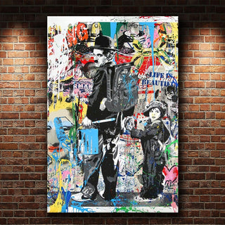 Charlie Chaplin Wall Art Canvas Painting Poster-Wall Posters