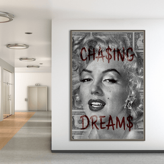 Chasing Dreams: Marilyn Monroe Canvas Wall Art-Marilyn Monroe Art