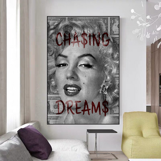 Chasing Dreams: Marilyn Monroe Canvas Wall Art-Marilyn Monroe Art