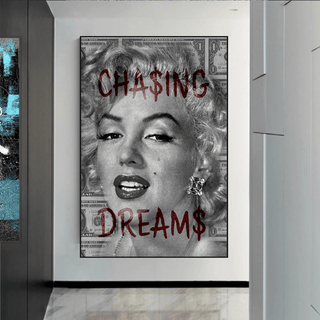 Chasing Dreams: Marilyn Monroe Canvas Wall Art-Marilyn Monroe Art
