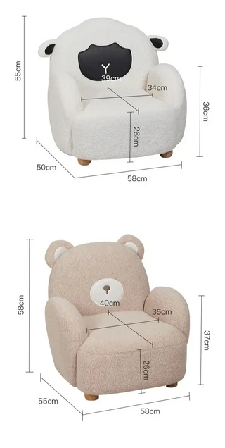 Child Pouf Sheep Sofa – Adorable Comfort for Your Little One’s Room-Kids Furniture