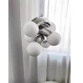 Chrome Metal Glass Globe LED - Glass Ball Light-Pendant Lights