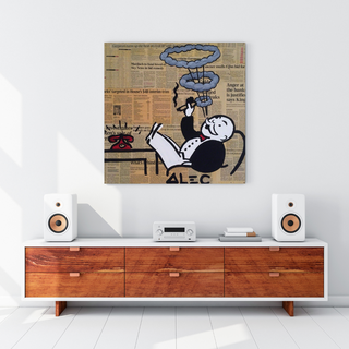 Cigar Hoops: Mr Monopoly Canvas Wall Art-Wall Posters