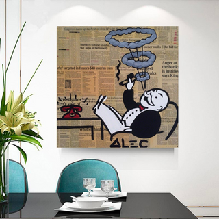 Cigar Hoops: Mr Monopoly Canvas Wall Art-Wall Posters