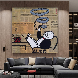 Cigar Hoops: Mr Monopoly Canvas Wall Art-Wall Posters