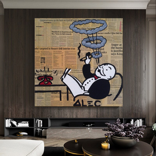 Cigar Hoops: Mr Monopoly Canvas Wall Art-Wall Posters
