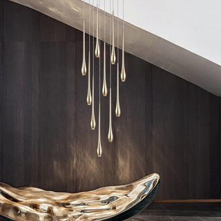 Circular Cone Circular Cone - Staircase Chandelier: Unique Ambience-Staircase Chandeliers