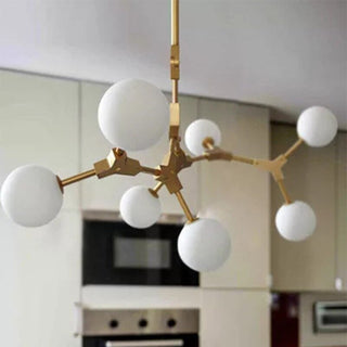 Circular Glass Ball Molecule Chandelier Lighting-Chandeliers