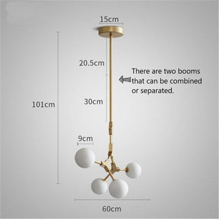 Circular Glass Ball Molecule Chandelier Lighting-Chandeliers