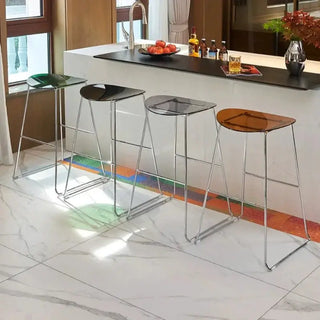 ClearView Acrylic Bar Stool – Transparent Minimalism for Modern Spaces-Bar Stools