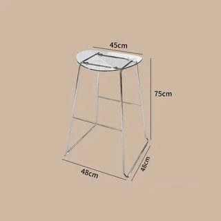 ClearView Acrylic Bar Stool – Transparent Minimalism for Modern Spaces-Bar Stools