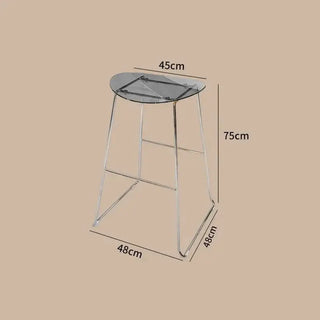 ClearView Acrylic Bar Stool – Transparent Minimalism for Modern Spaces-Bar Stools
