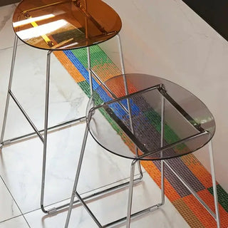 ClearView Acrylic Bar Stool – Transparent Minimalism for Modern Spaces-Bar Stools