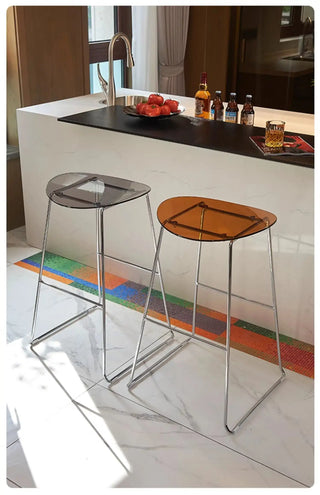 ClearView Acrylic Bar Stool – Transparent Minimalism for Modern Spaces-Bar Stools