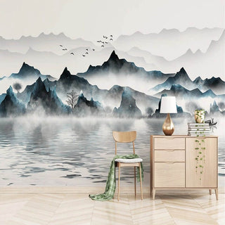 Cloudy Morning Wallpaper - Discover Serene Landscapes-Plants and Trees Wallpaper