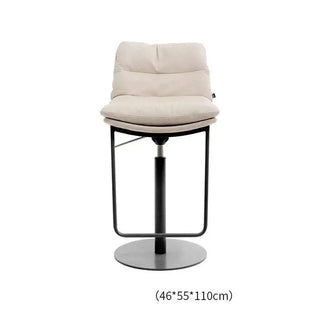 Cocina Leather Bar Chair – Adjustable Swivel Counter Stool-Bar Stools