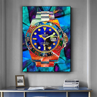 Colorful Abstract Watch Canvas Painting for Home Decor-Wall Posters