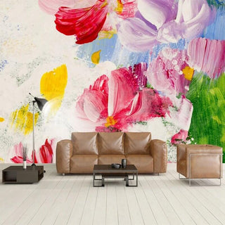 Colourful Flowers Wallpaper - Vibrant Floral Prints-Flower & Leaf Wallpaper