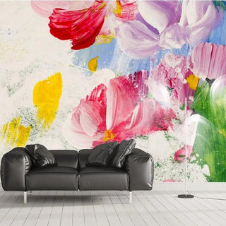 Colourful Flowers Wallpaper - Vibrant Floral Prints-Flower & Leaf Wallpaper
