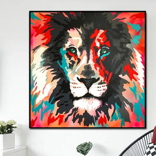 Colourful Monkey Lion Canvas Wall Art-Wall Posters