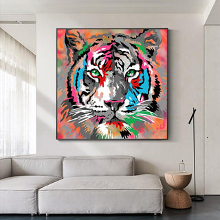 Colourful Monkey Lion Canvas Wall Art-Wall Posters
