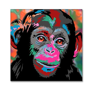 Colourful Monkey Lion Canvas Wall Art-Wall Posters
